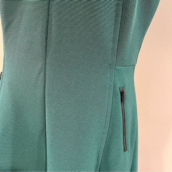 Halogen green Teal v-neck Sleeveless skater style Dress size large - Picture 5 of 14